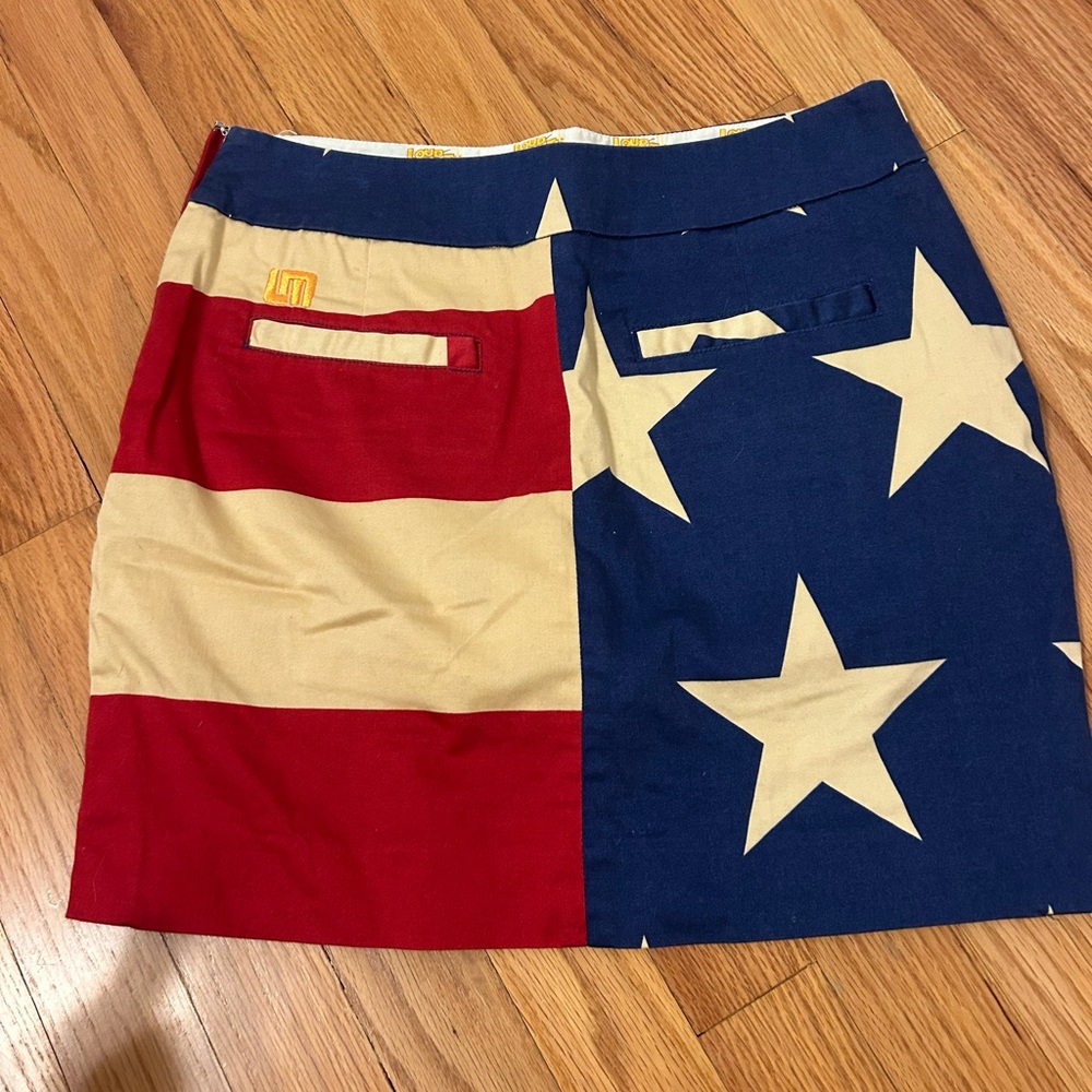 Loudmouth Golf American Flag Skirt, Size 2